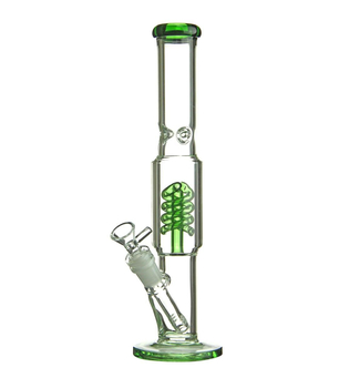 Бонг 1xSpiral Perc Green - Бонги - Бонги стеклянные - Бонги с перколятором - Магазин домашних увлечений homehobbyshop.ru